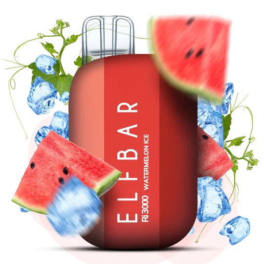 Elf Bar RI3000 5%. Арбуз (Watermelon Ice)