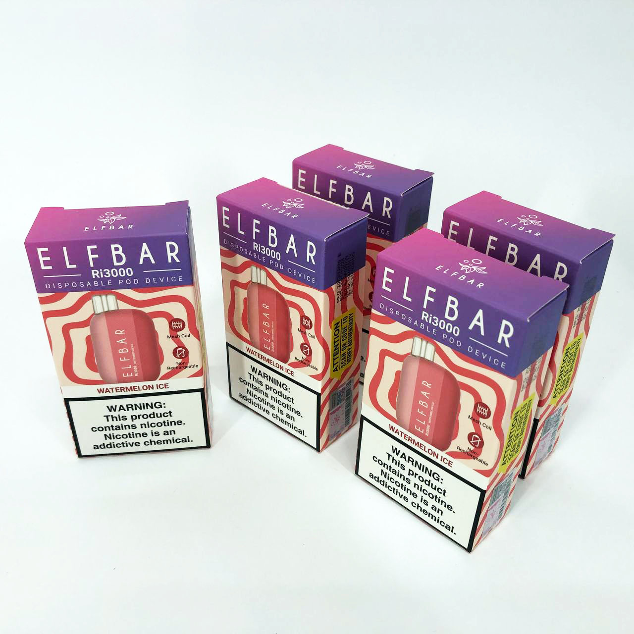 Elf Bar RI3000 5%. Арбуз (Watermelon Ice)