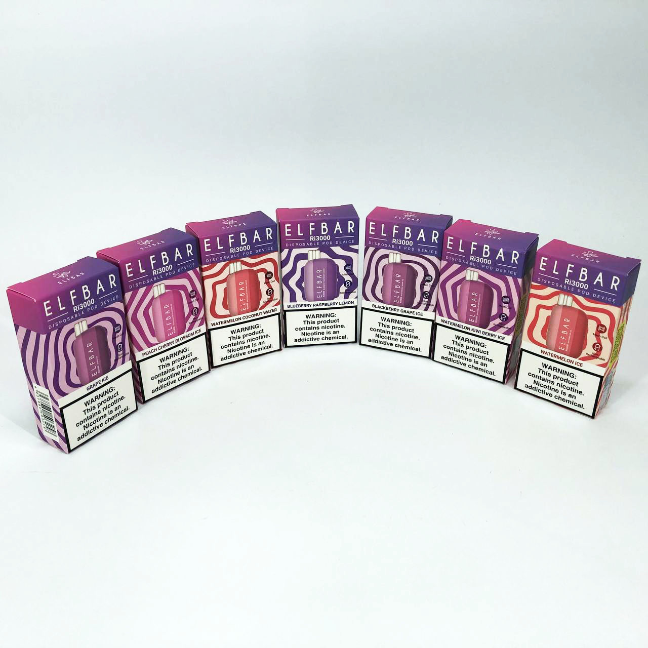 Elf Bar RI3000 5%. Арбуз Киви Ягоды (Watermelon Kiwi Berry Ice)