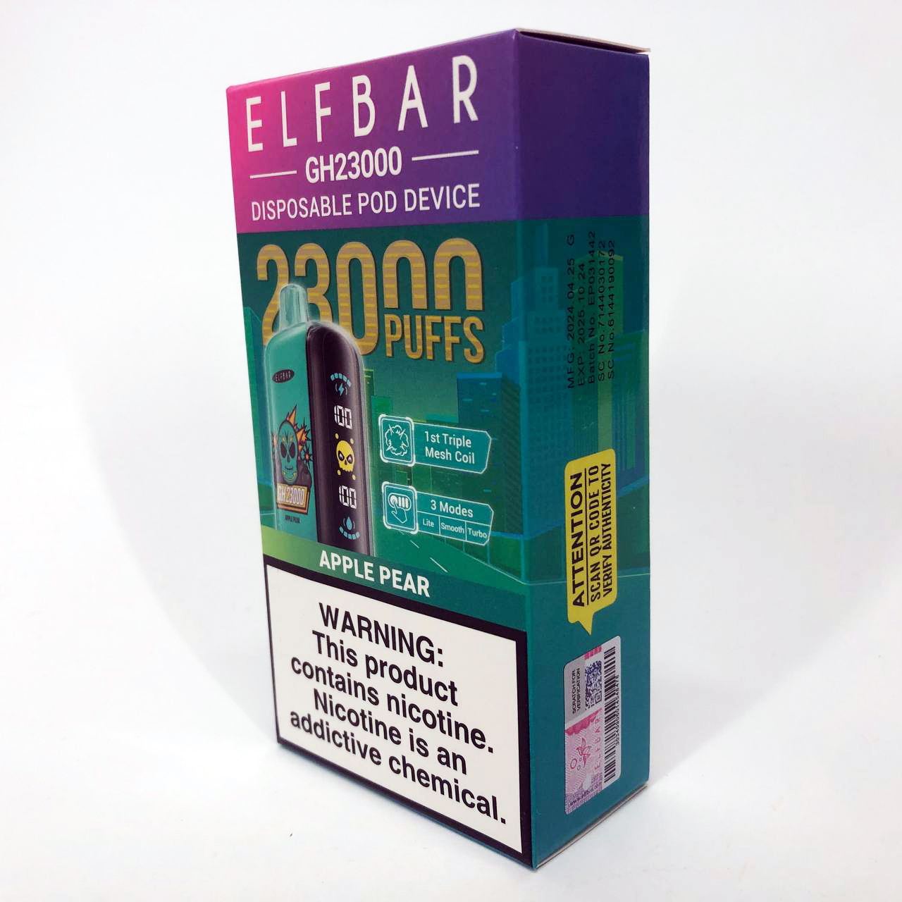 ELF BAR GH 23000 5%. Яблуко Груша (Apple Pear)