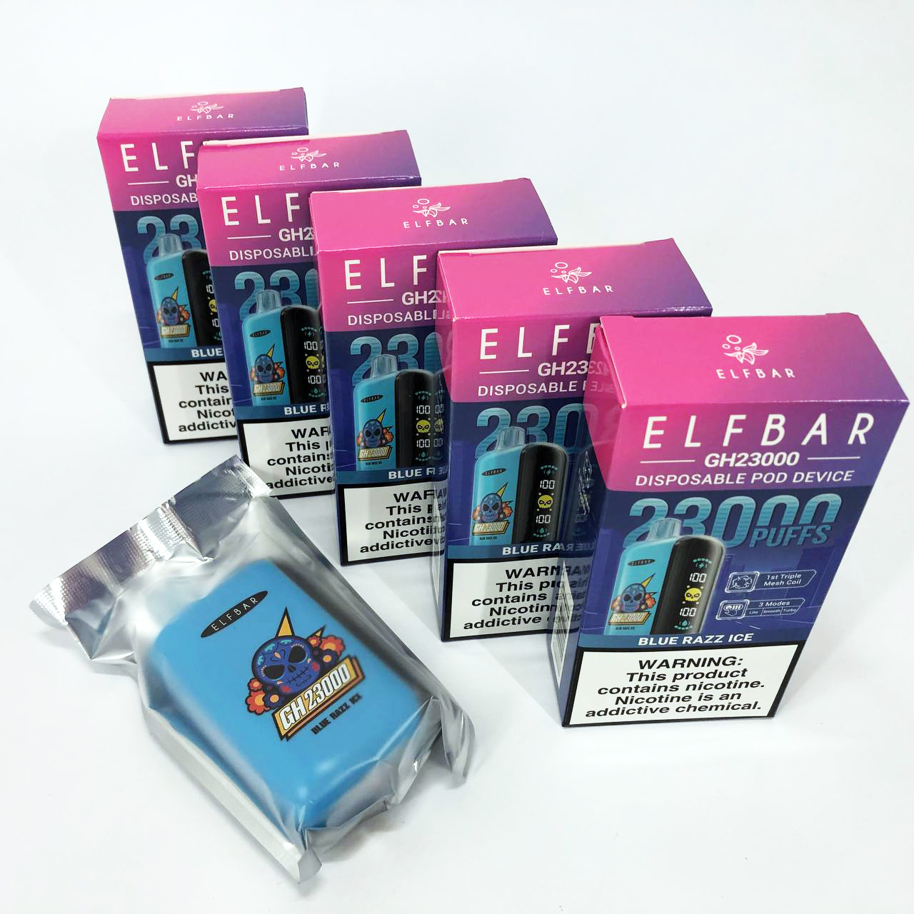 ELF BAR GH 23000 5%. Синяя малина (Blue Razz Ice)