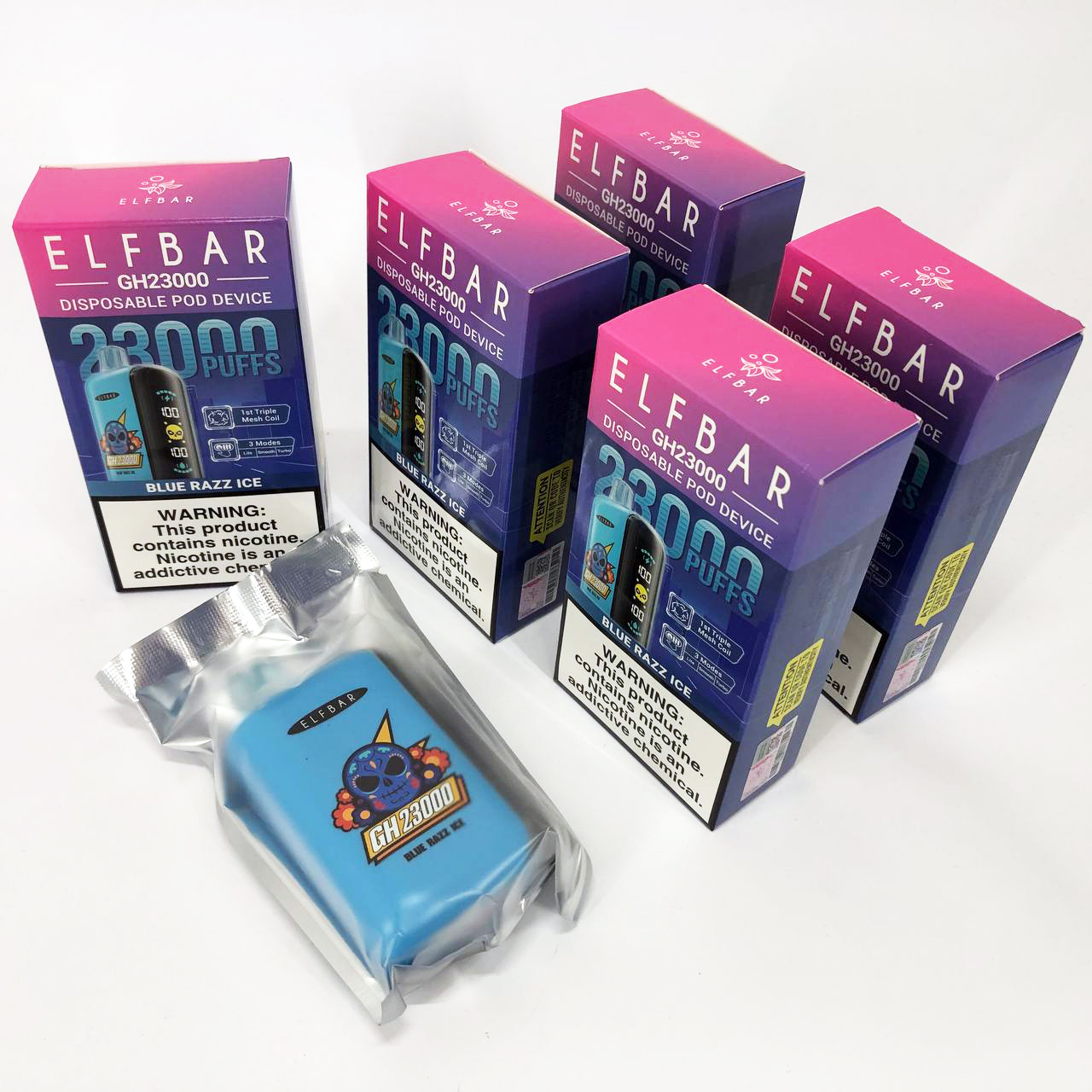ELF BAR GH 23000 5%. Синяя малина (Blue Razz Ice)