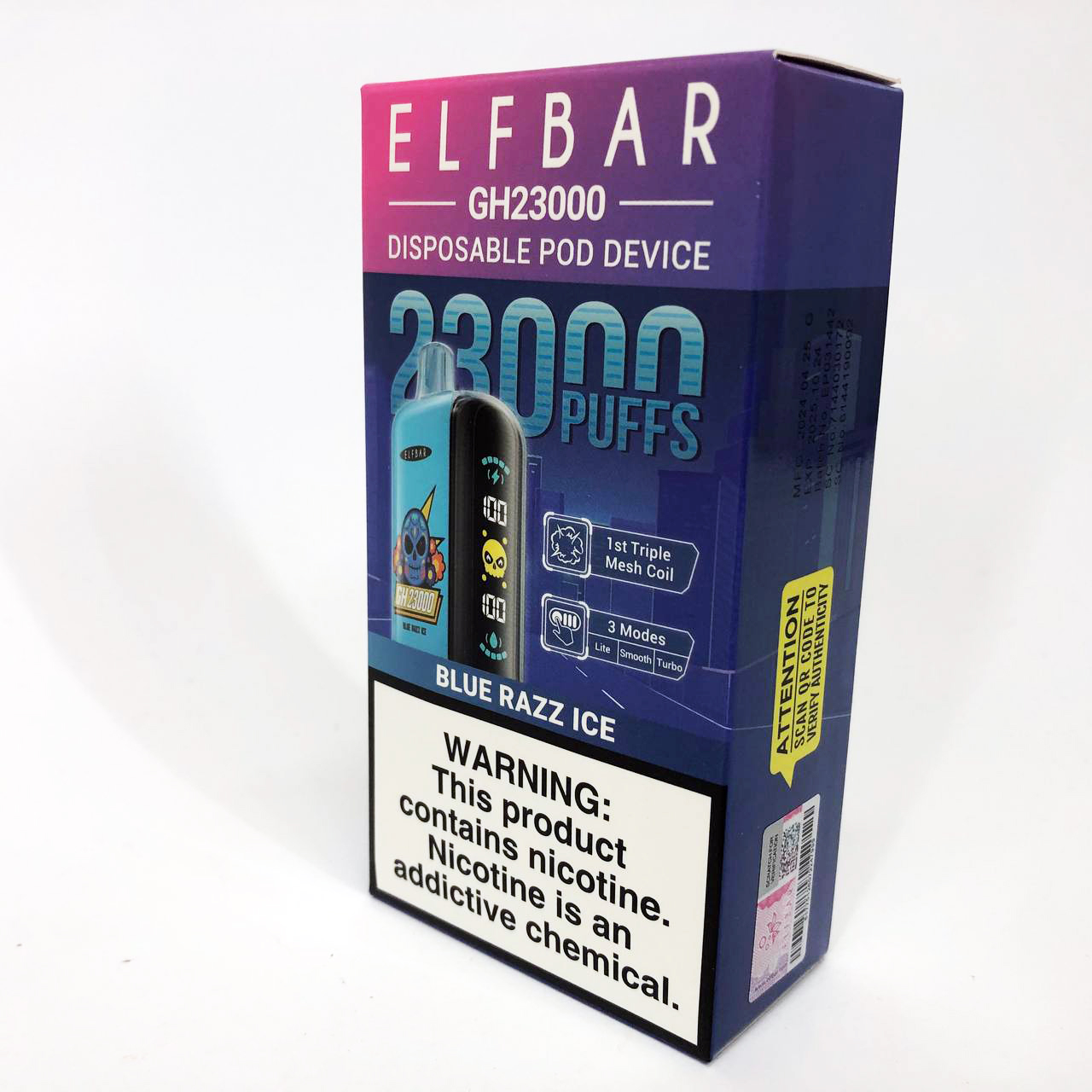 ELF BAR GH 23000 5%. Синяя малина (Blue Razz Ice)