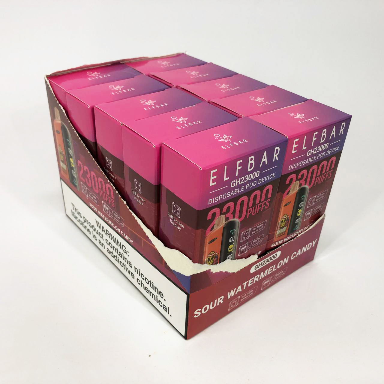 ELF BAR GH 23000 5%. Кислые Арбузные Конфеты (Sour Watermelon Candy)