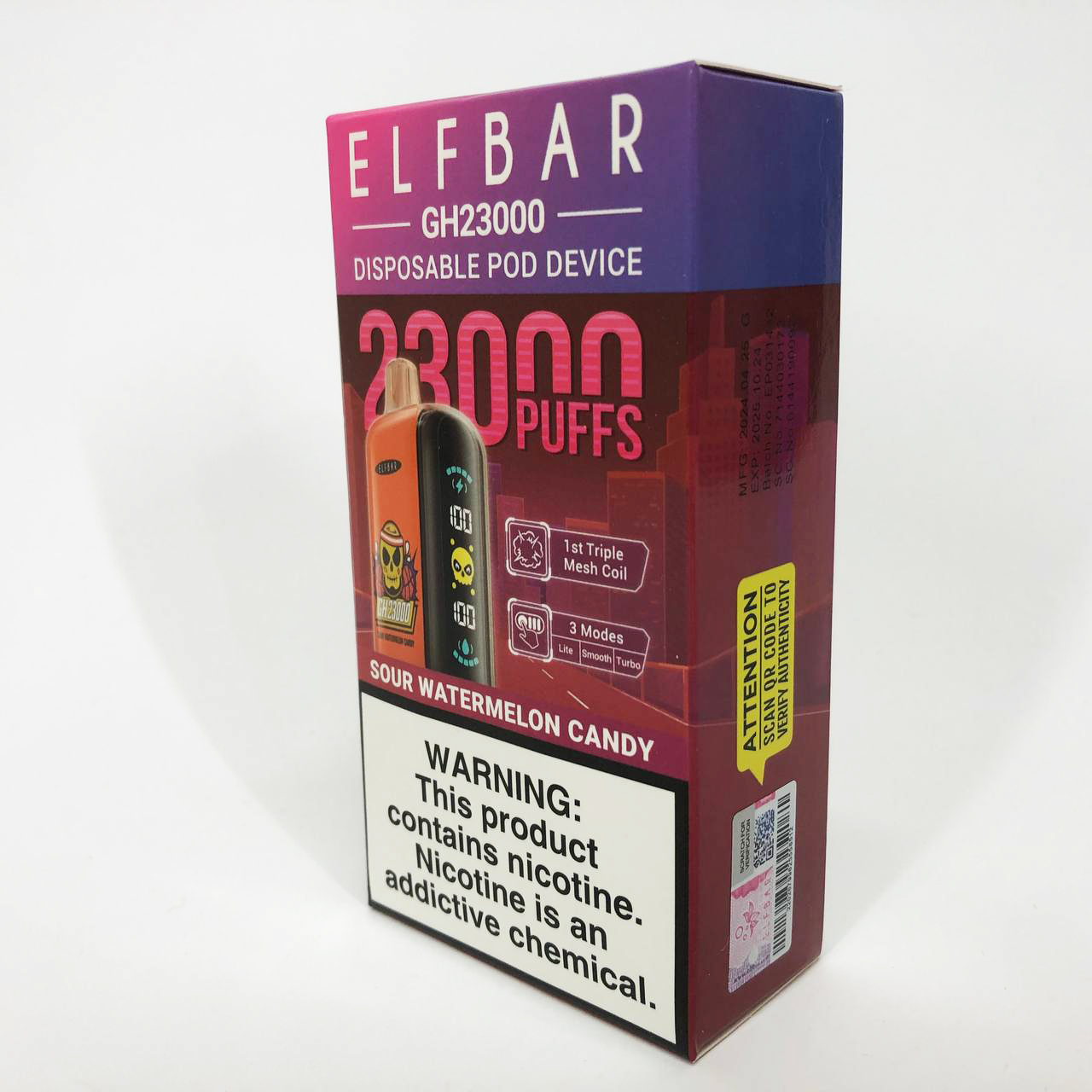 ELF BAR GH 23000 5%. Кислые Арбузные Конфеты (Sour Watermelon Candy)