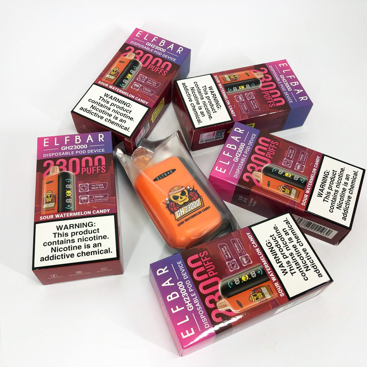ELF BAR GH 23000 5%. Кислые Арбузные Конфеты (Sour Watermelon Candy)