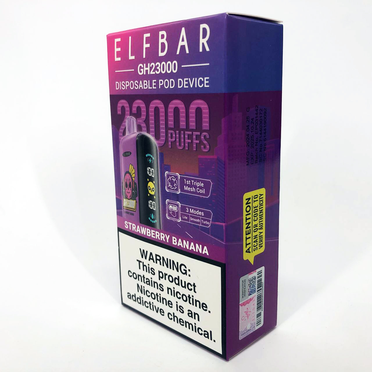 ELF BAR GH 23000 5%. Клубника Банан (Strawberry Banana)