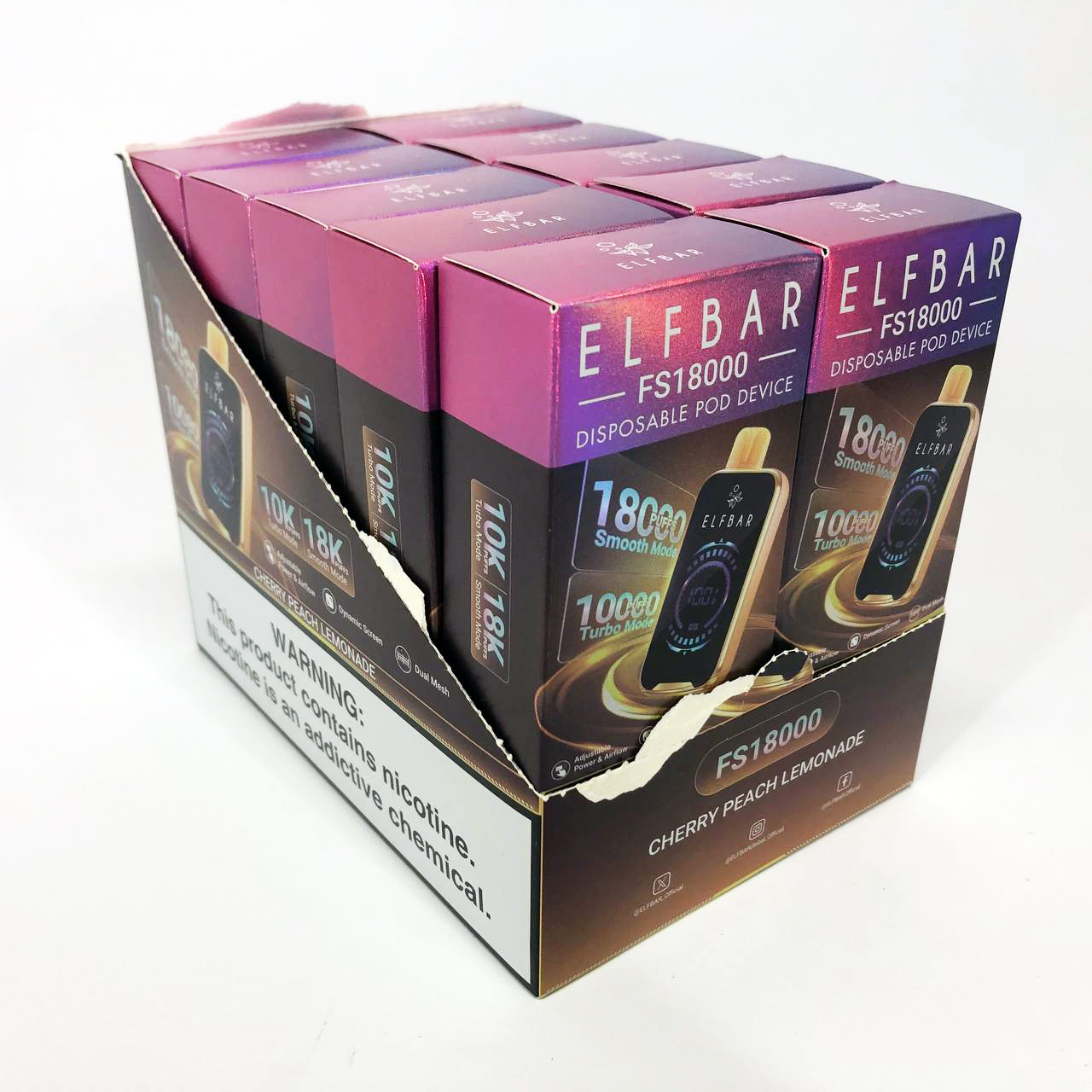 ELF BAR FS18000 5%. Вишня Персик Лимон (Cherry Peach Lemon)