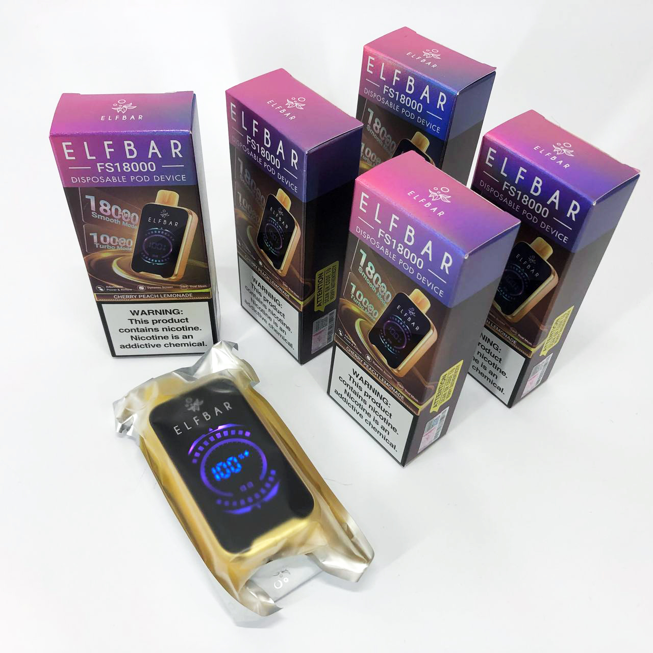 ELF BAR FS18000 5%. Вишня Персик Лимон (Cherry Peach Lemon)