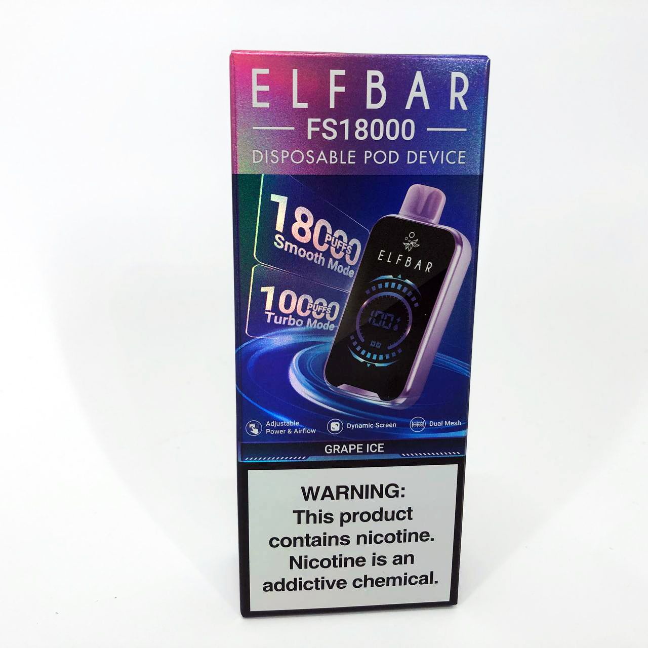 ELF BAR FS18000 5%. Виноград (Grape Ice)