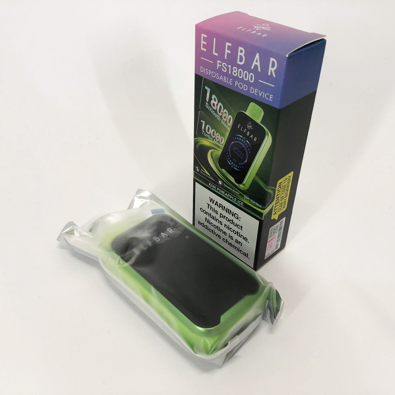 ELF BAR FS18000 5%. Киви Ананас (Kiwi Pineapple Ice)
