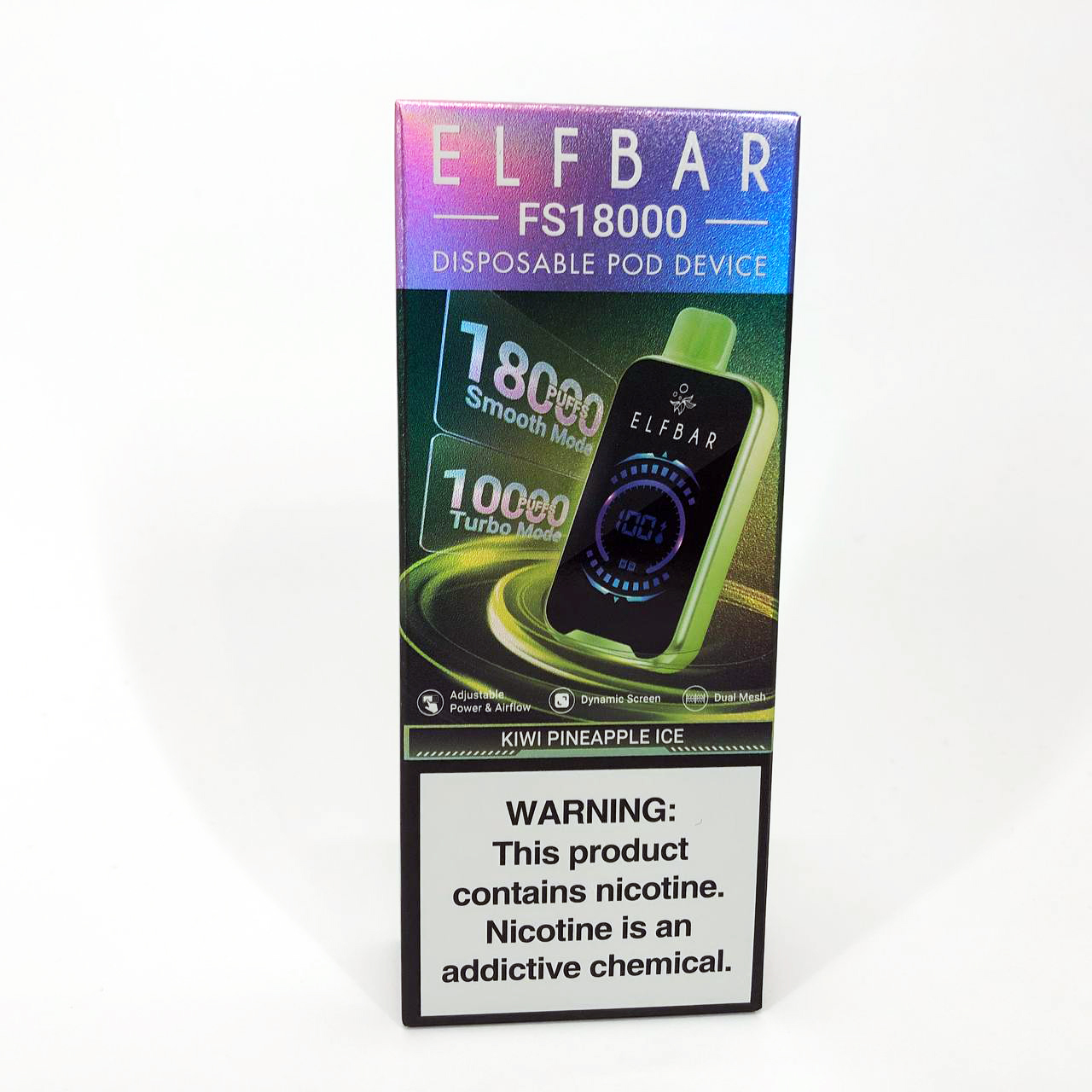 ELF BAR FS18000 5%. Киви Ананас (Kiwi Pineapple Ice)