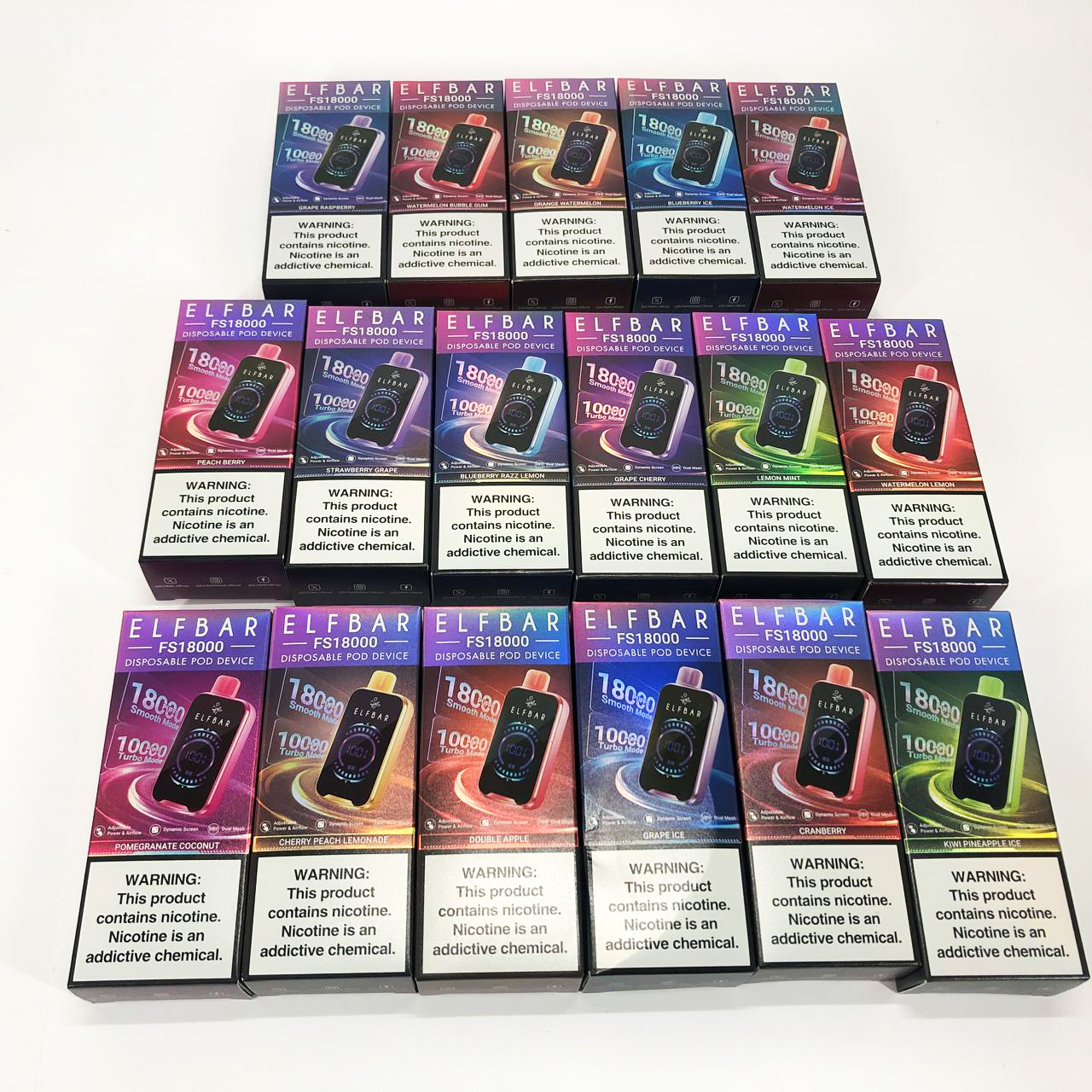 ELF BAR FS18000 5%. Киви Ананас (Kiwi Pineapple Ice)