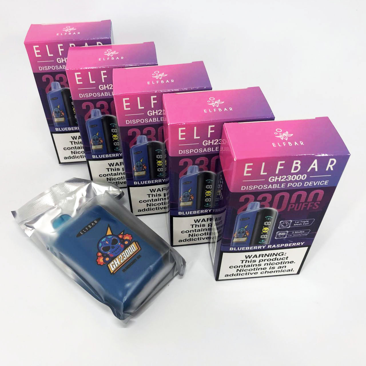 ELF BAR GH 23000 5%. Черника Малина (Blueberry Raspberry Ice)