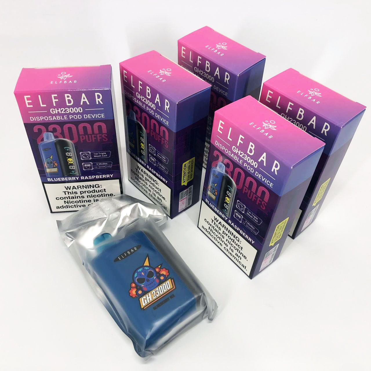 ELF BAR GH 23000 5%. Черника Малина (Blueberry Raspberry Ice)