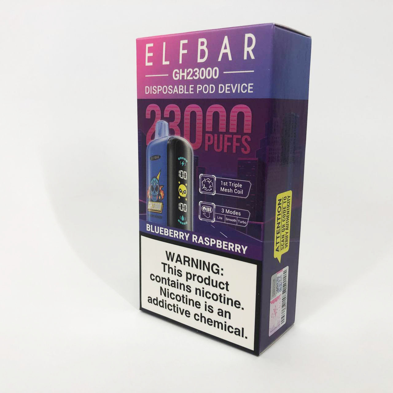 ELF BAR GH 23000 5%. Черника Малина (Blueberry Raspberry Ice)