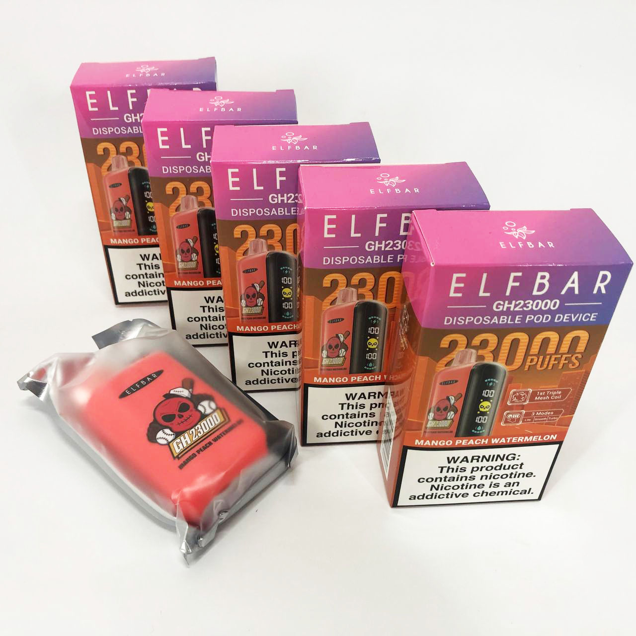 ELF BAR GH 23000 5%. Манго Персик Арбуз (Mango Peach Watermelon)