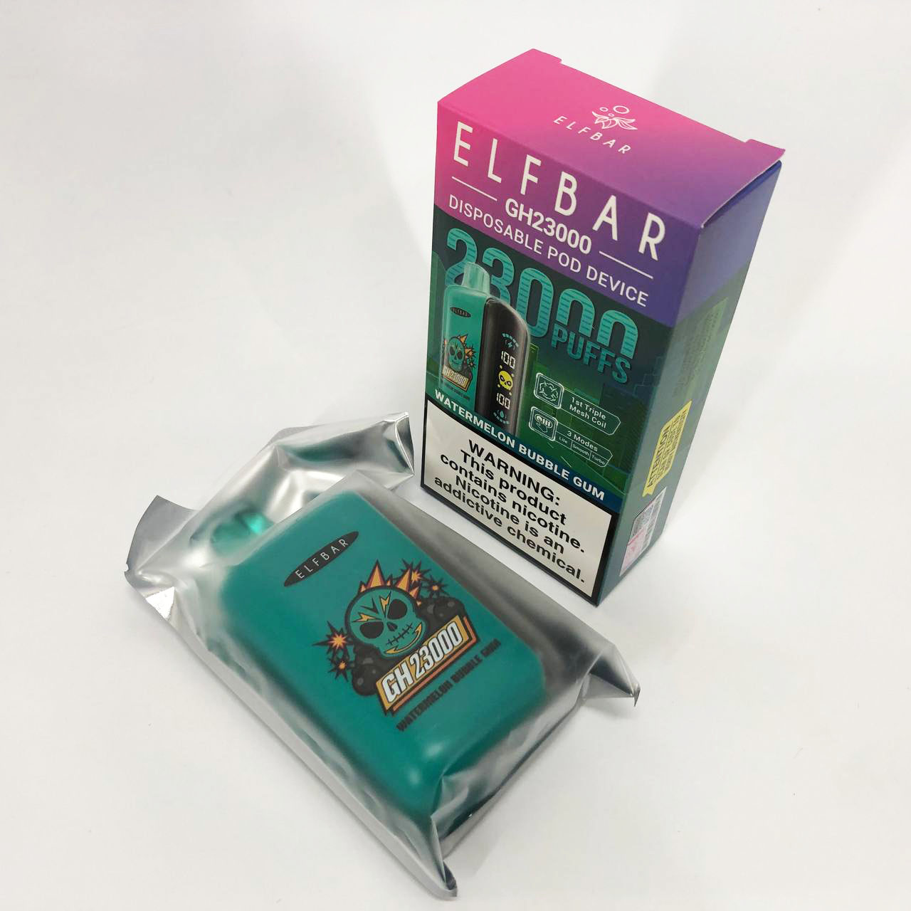 ELF BAR GH 23000 5%. Арбузная жевательная резинка (Watermelon Bubble Gum)