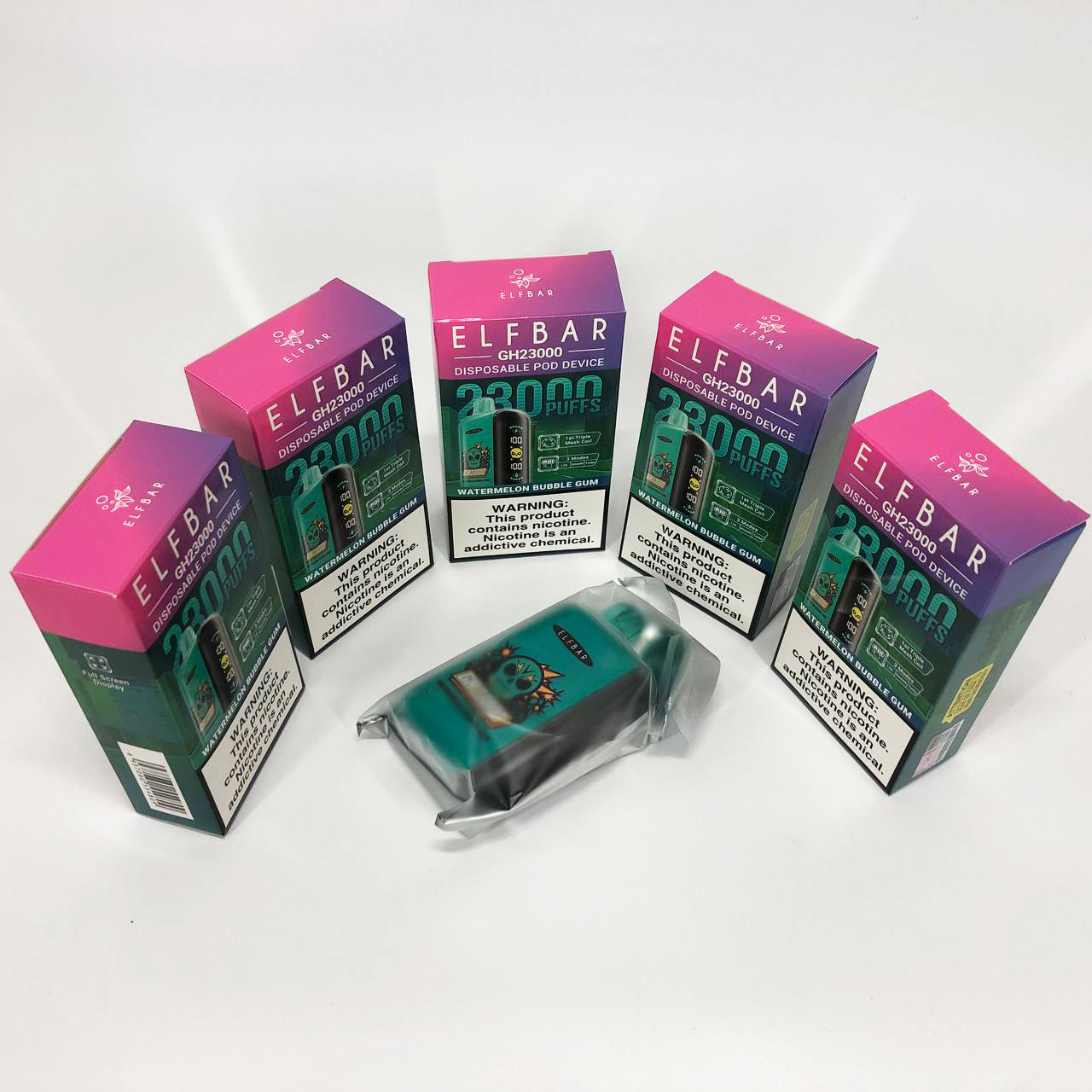 ELF BAR GH 23000 5%. Арбузная жевательная резинка (Watermelon Bubble Gum)