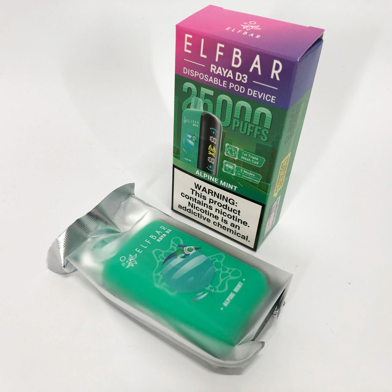 Elf Bar Raya D3 25000. Мята (Alpine Mint)