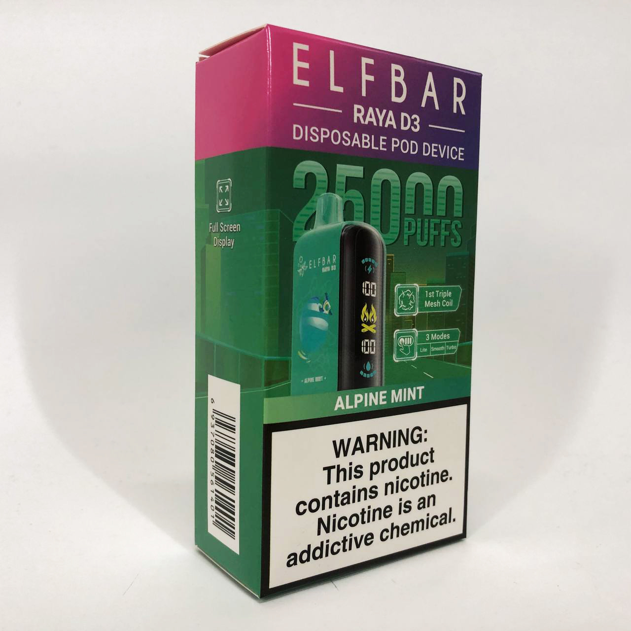 Elf Bar Raya D3 25000. Мята (Alpine Mint)
