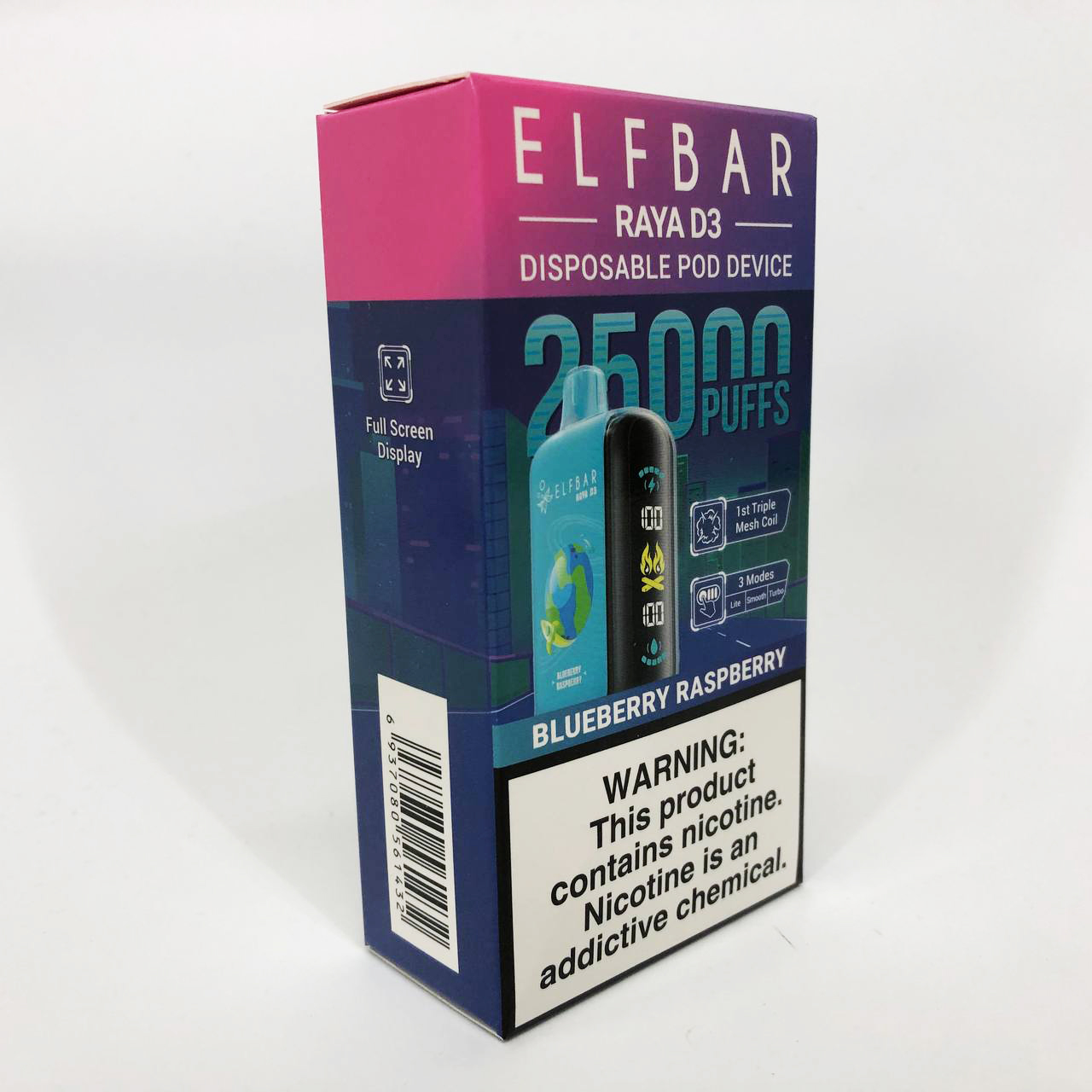 Elf Bar Raya D3 25000. Черника Малина (Blueberry Raspberry)