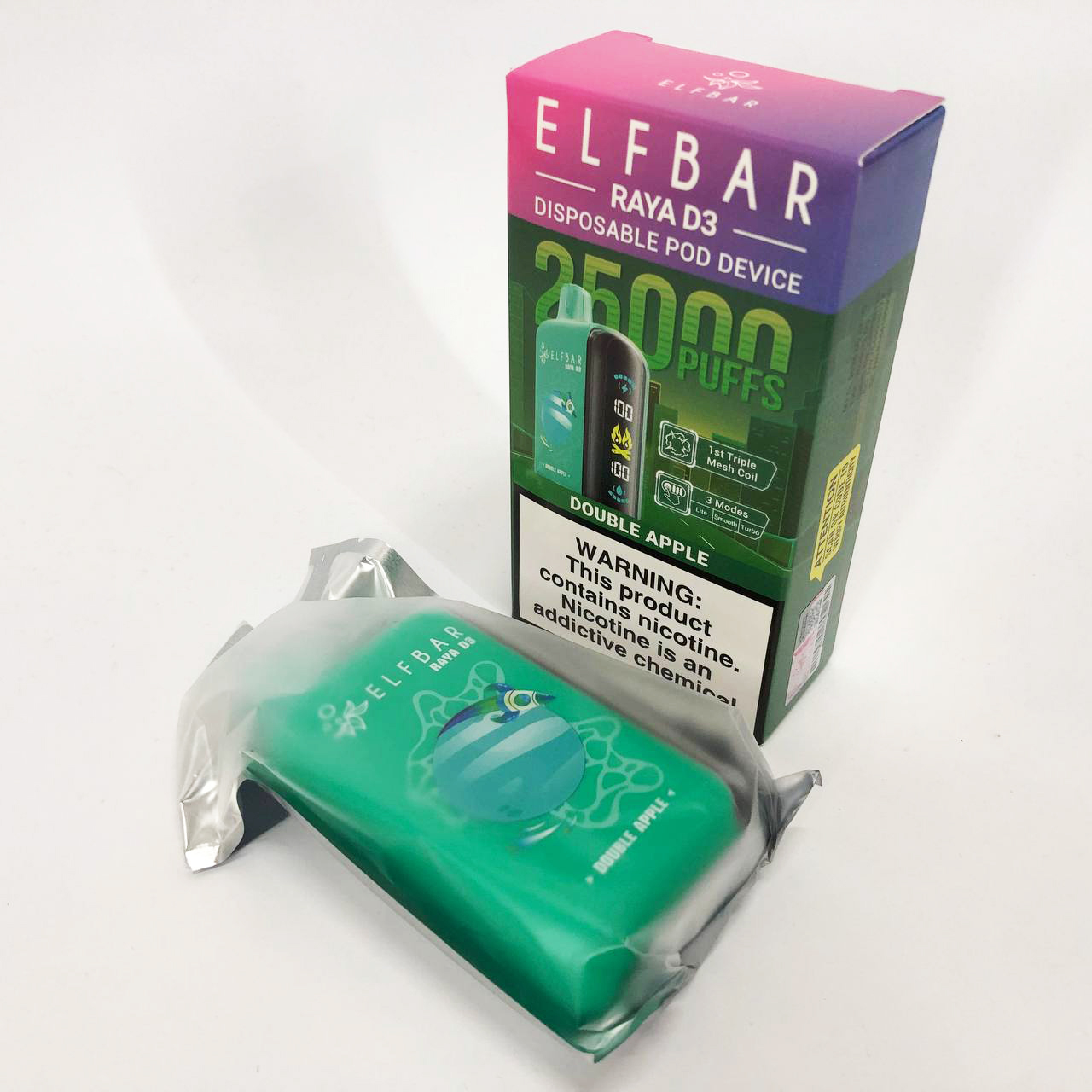 Elf Bar Raya D3 25000. Яблоко (Double Apple)