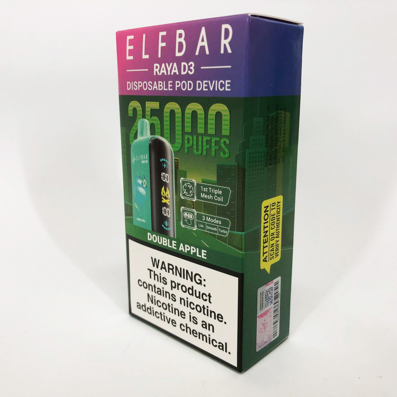 Elf Bar Raya D3 25000. Яблоко (Double Apple)