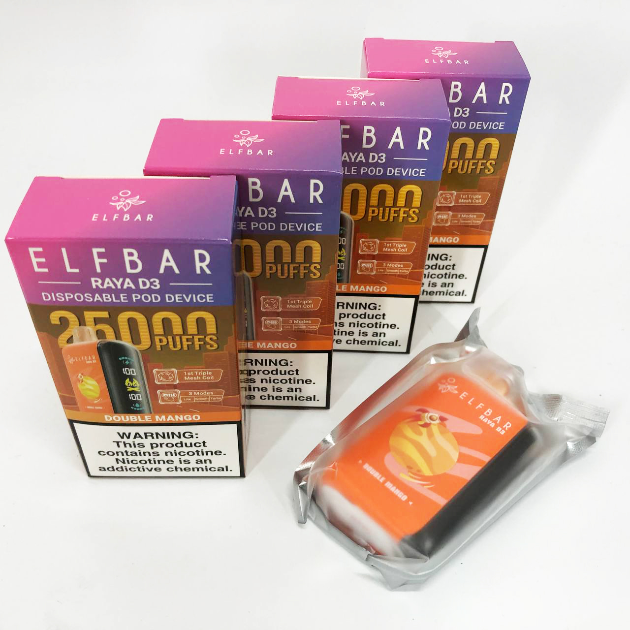 Elf Bar Raya D3 25000. Манго (Double Mango)