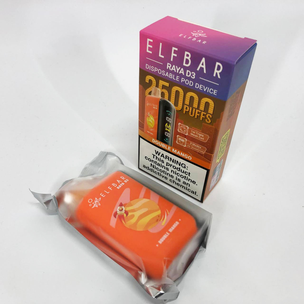 Elf Bar Raya D3 25000. Манго (Double Mango)