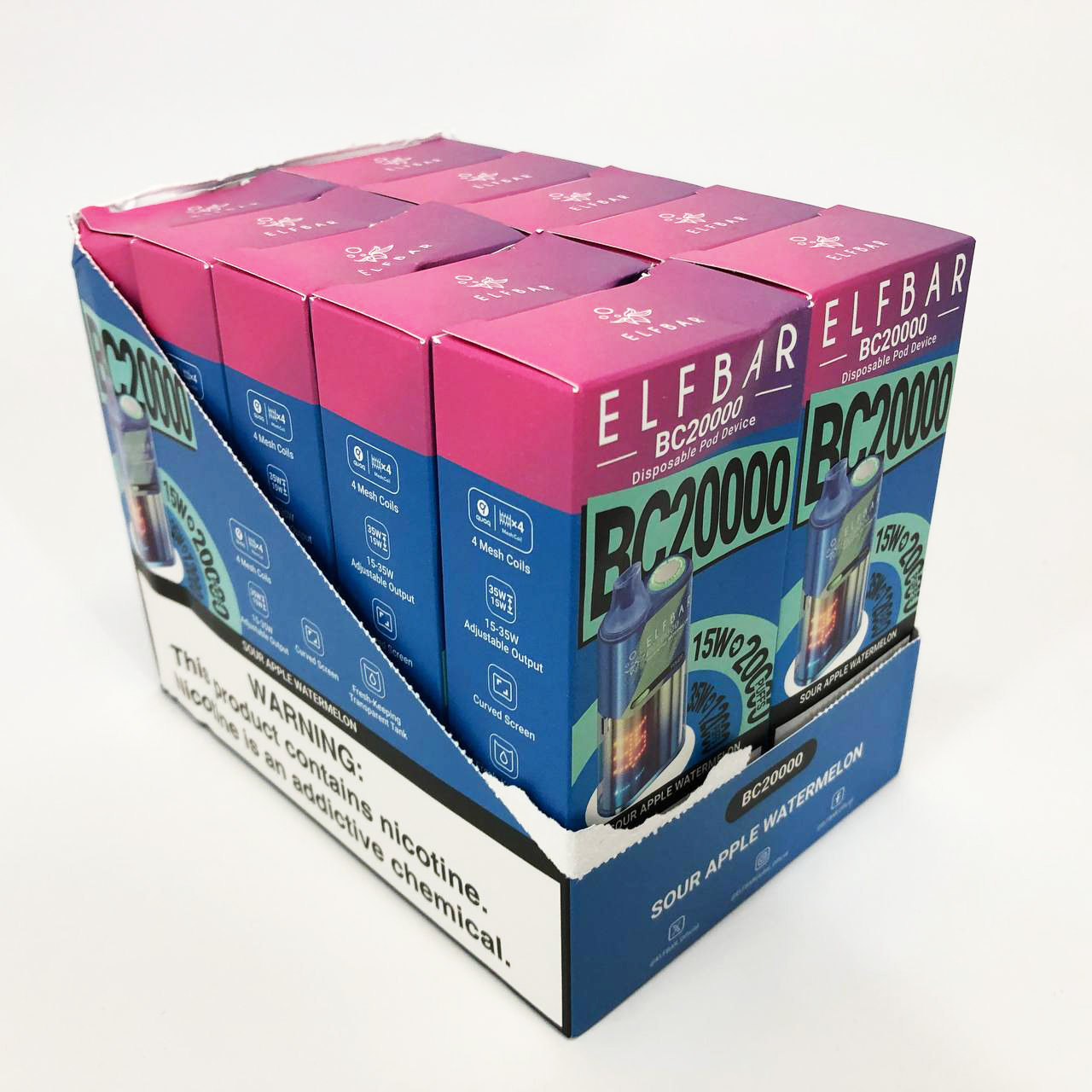 Elf Bar BC20000 5%. Кислое Яблоко Арбуз (Sour Apple Watermelon)