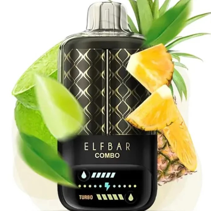 ELF BAR COMBO 25000. Переключение вкусов. Лайм / Ананас (Lime / Pineapple)