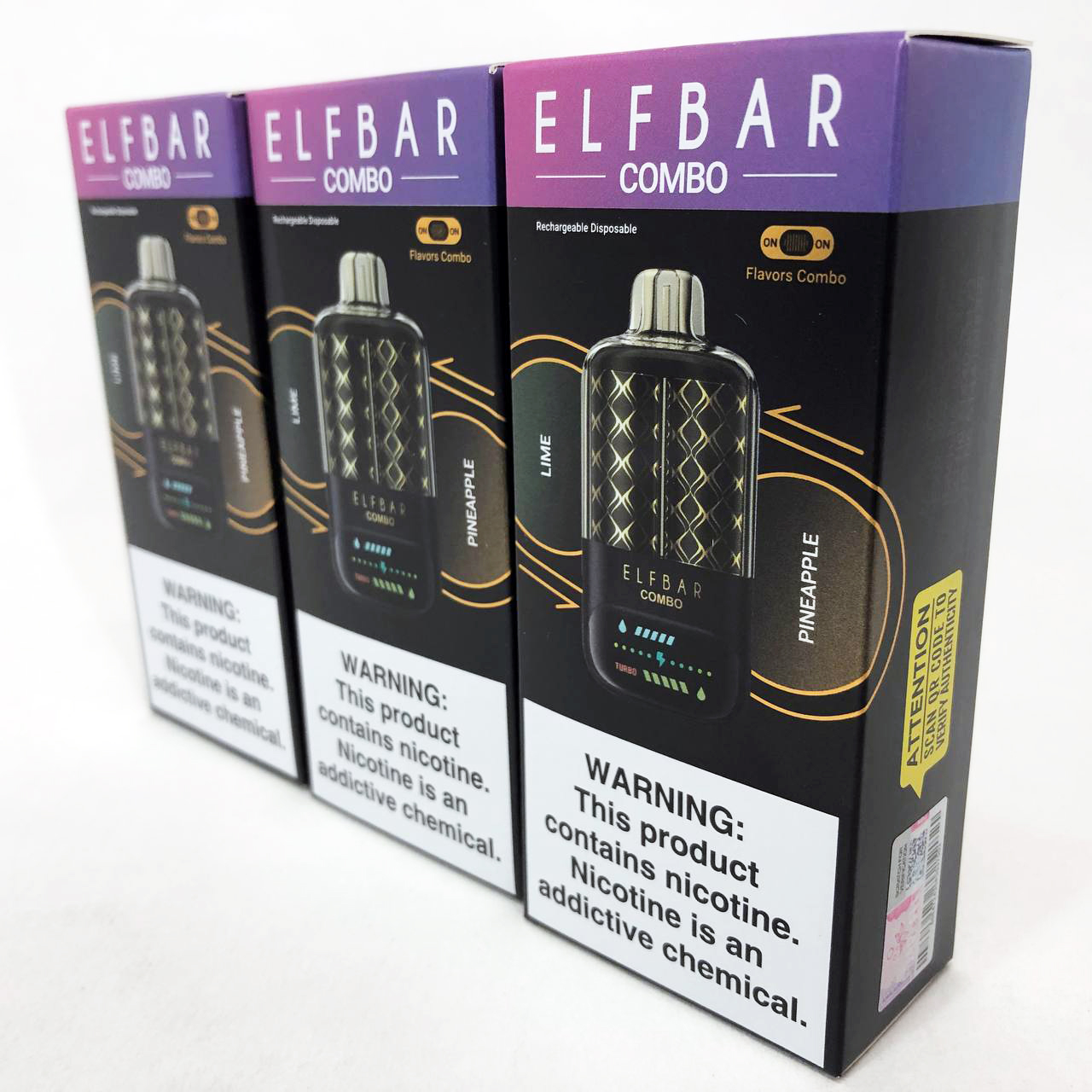ELF BAR COMBO 25000. Переключение вкусов. Лайм / Ананас (Lime / Pineapple)