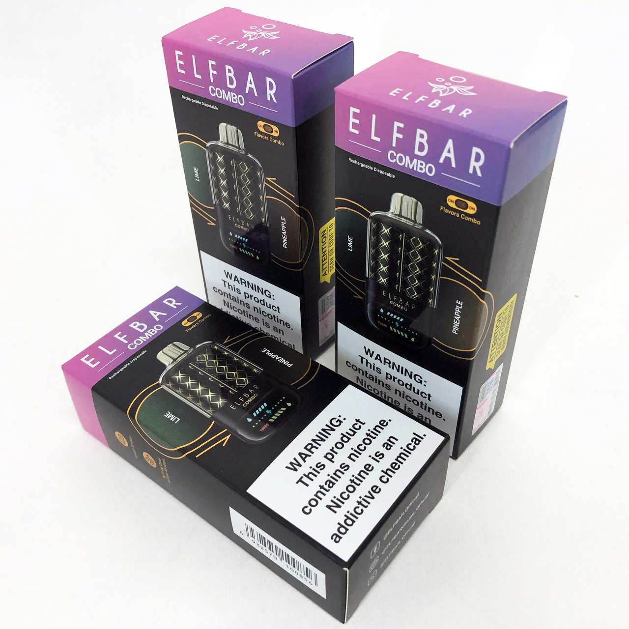 ELF BAR COMBO 25000. Переключение вкусов. Лайм / Ананас (Lime / Pineapple)