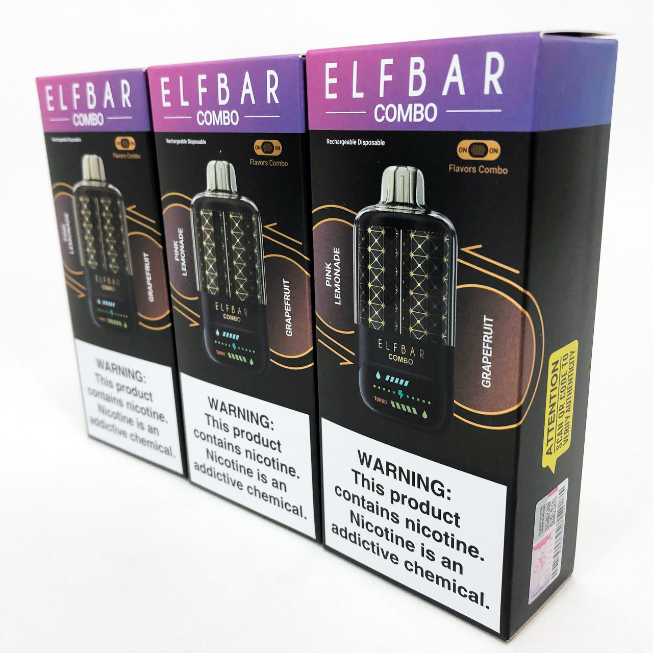 ELF BAR COMBO 25000. Переключение вкусов. Розовый Лимонад / Грейпфрут (Pink Lemonade / Grapefruit)
