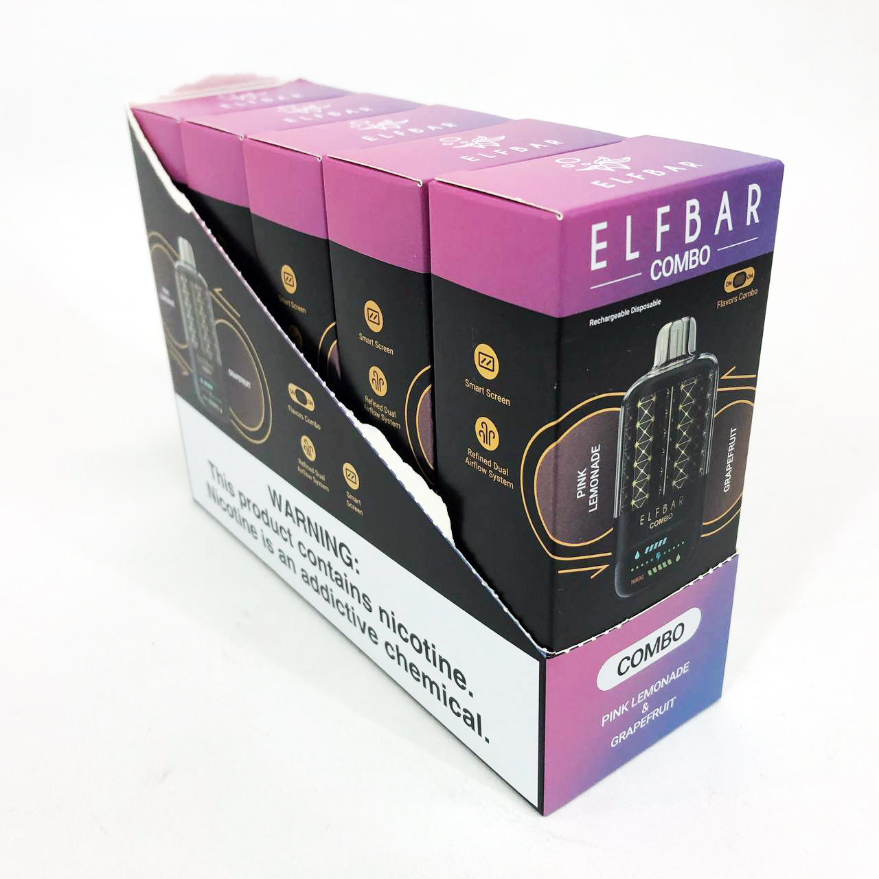 ELF BAR COMBO 25000. Переключение вкусов. Розовый Лимонад / Грейпфрут (Pink Lemonade / Grapefruit)