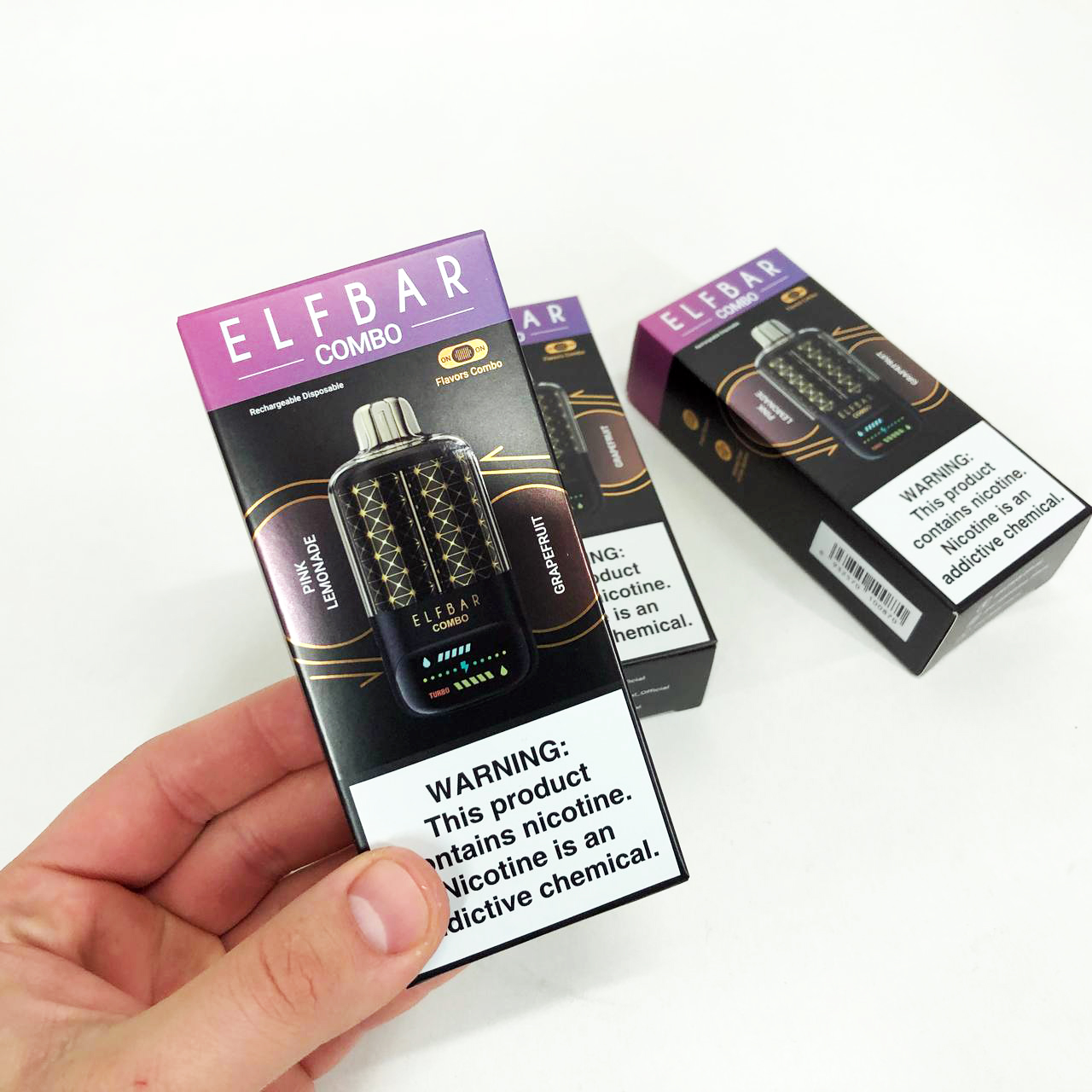 ELF BAR COMBO 25000. Переключение вкусов. Розовый Лимонад / Грейпфрут (Pink Lemonade / Grapefruit)