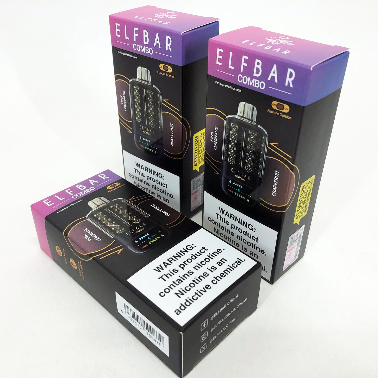 ELF BAR COMBO 25000. Переключение вкусов. Розовый Лимонад / Грейпфрут (Pink Lemonade / Grapefruit)