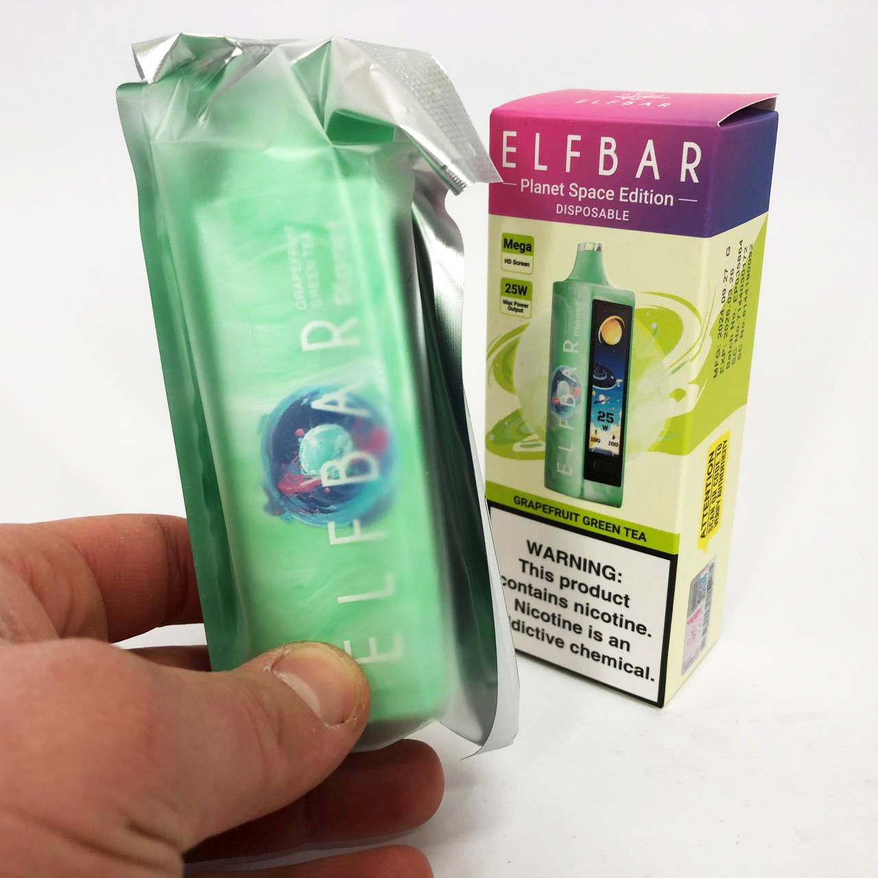 ELF BAR Planet 25000. Зеленый чай с грейпфрутом (Grapefruit Green Tea)