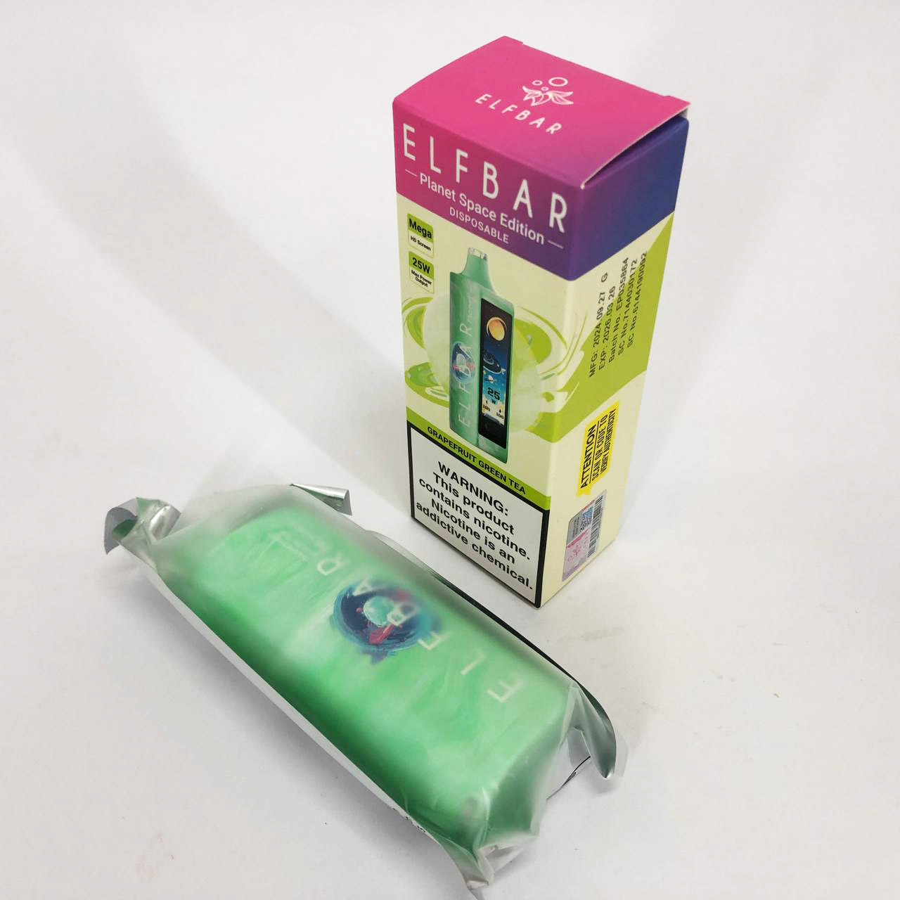 ELF BAR Planet 25000. Зеленый чай с грейпфрутом (Grapefruit Green Tea)