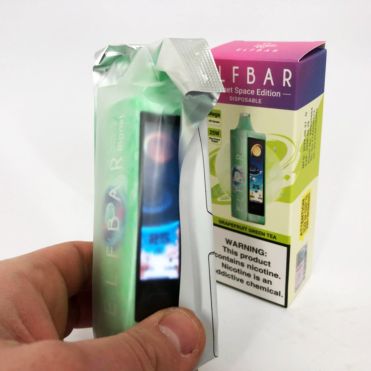 ELF BAR Planet 25000. Зеленый чай с грейпфрутом (Grapefruit Green Tea)