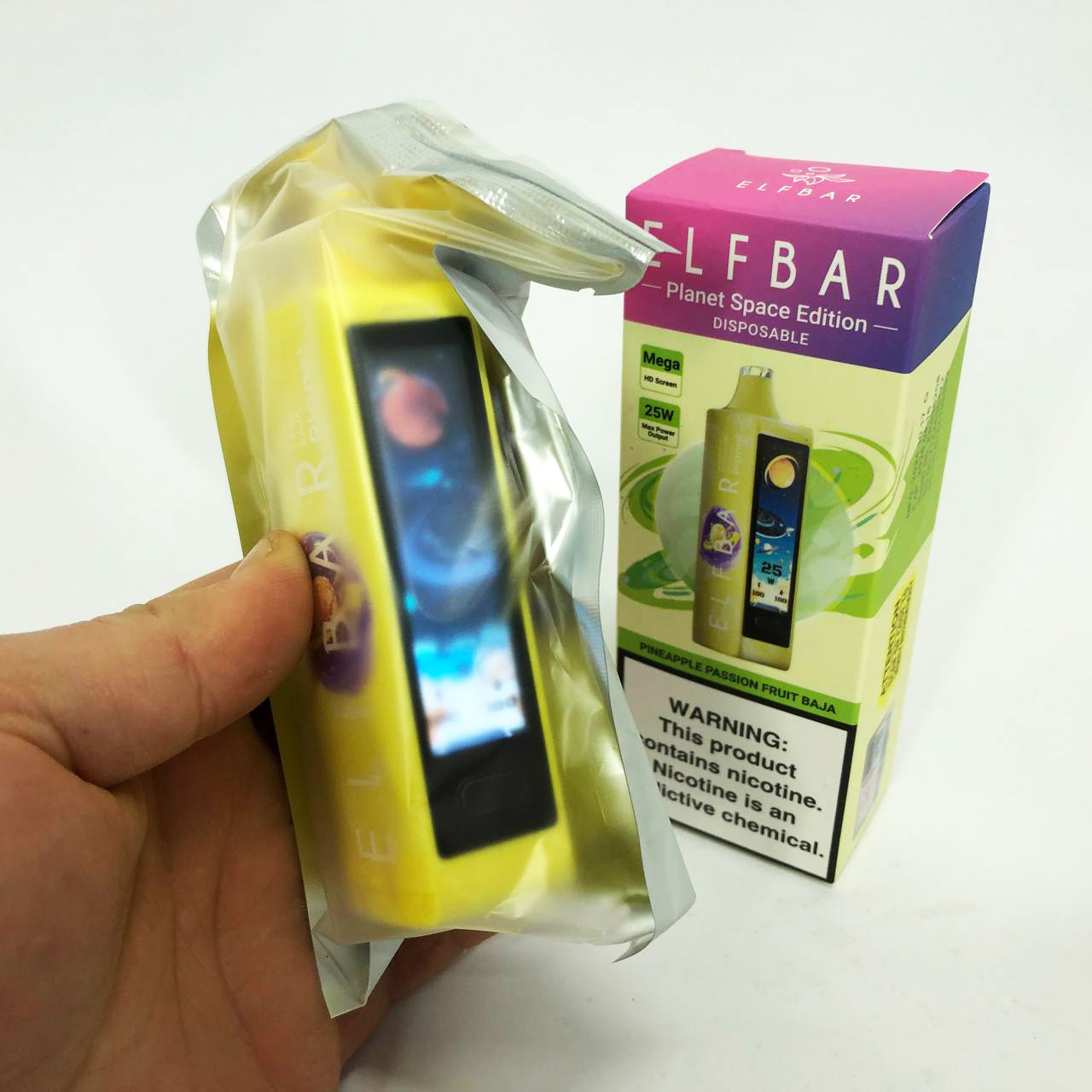 ELF BAR Planet 25000. Ананас Маракуйя Баха (Pineapple Passion Fruit Baja)