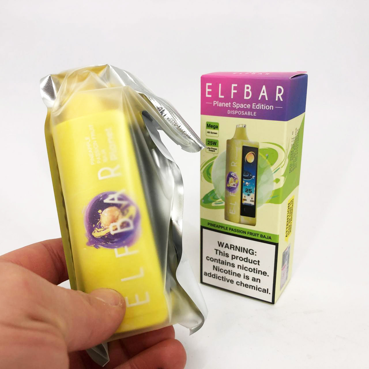 ELF BAR Planet 25000. Ананас Маракуйя Баха (Pineapple Passion Fruit Baja)