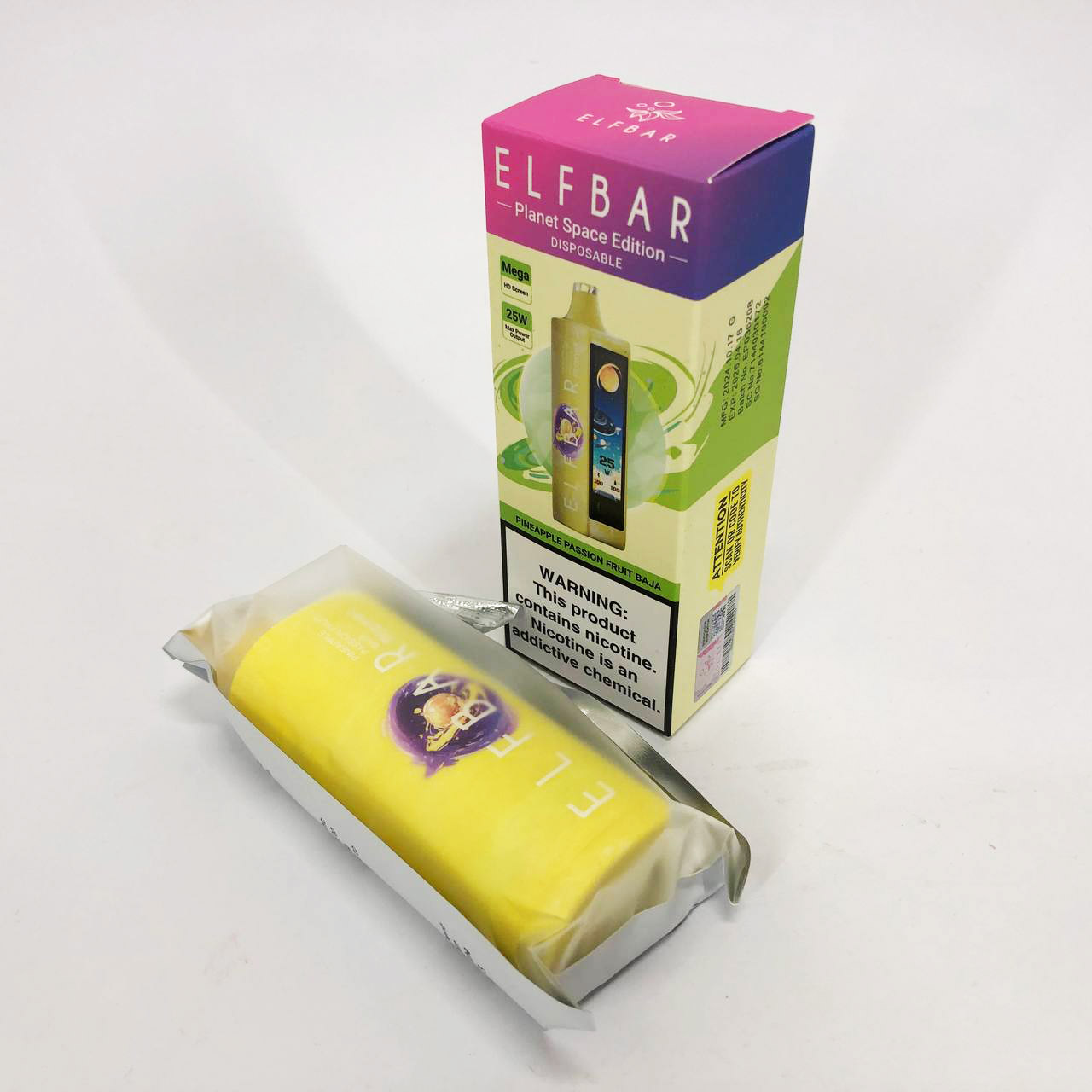 ELF BAR Planet 25000. Ананас Маракуйя Баха (Pineapple Passion Fruit Baja)
