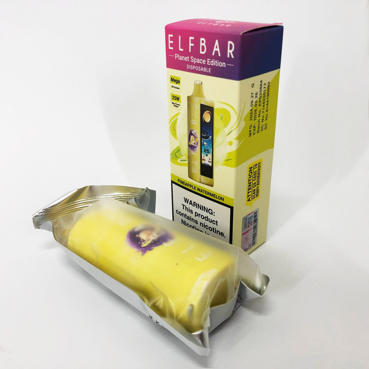 ELF BAR Planet 25000. Ананас Арбуз (Pineapple Watermelon)