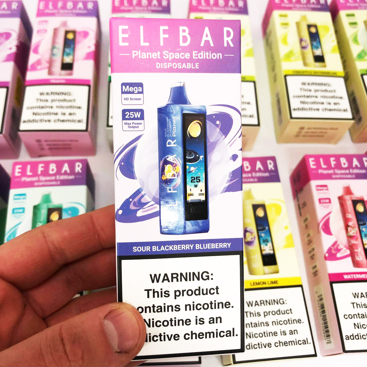 ELF BAR Planet 25000. Кислая Ежевика Черника (Sour Blackberry Blueberry)