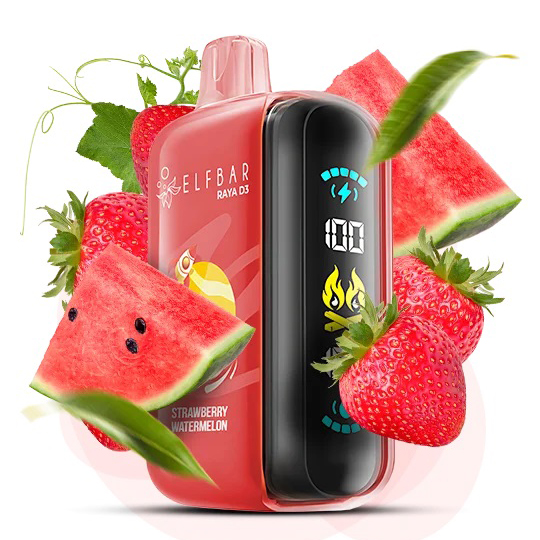 Elf Bar Raya D3 25000. Клубника Арбуз (Strawberry Watermelon)