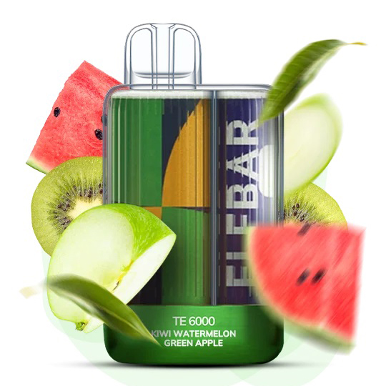 Elf Bar TE6000 5%. Киви Арбуз Зеленое Яблоко (Kiwi Watermelon Green Apple)