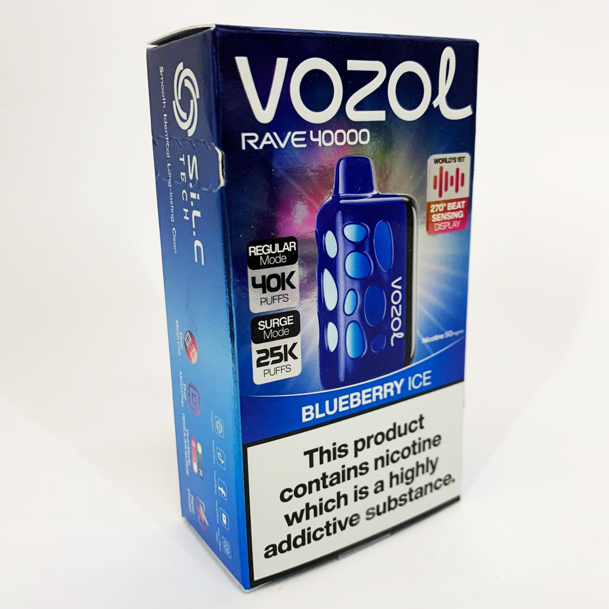 Vozol Rave 40000. Черника (Blueberry Ice)