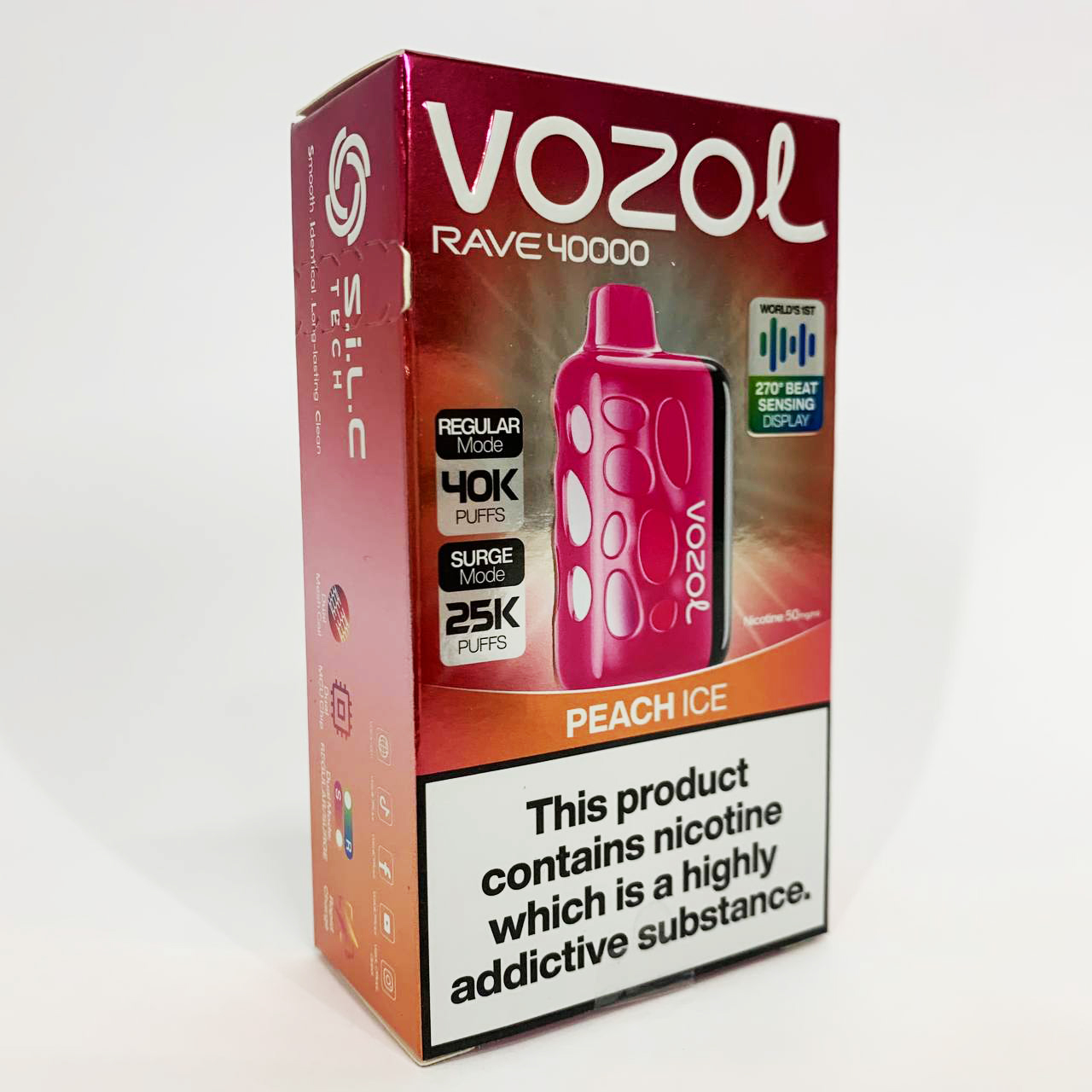 Vozol Rave 40000. Персик (Peach Ice)